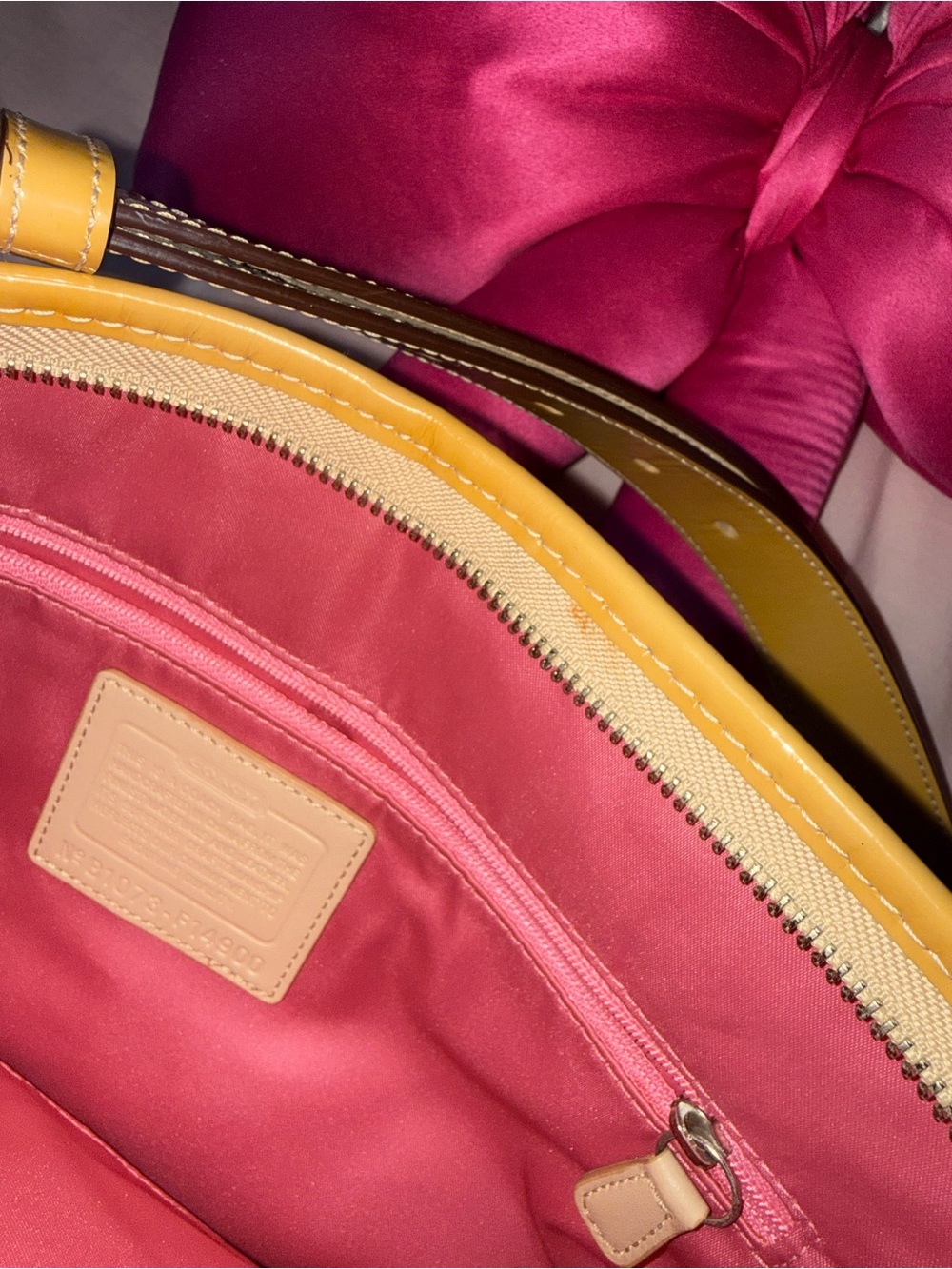 Coach Pastel Patchwork Signature Shoulder Bag - Yellow, Beige, Pink, Green - Picture 12 of 12